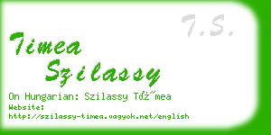 timea szilassy business card